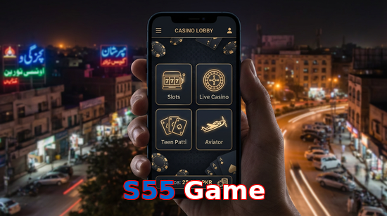Main screen of S55 Game app page for PK players